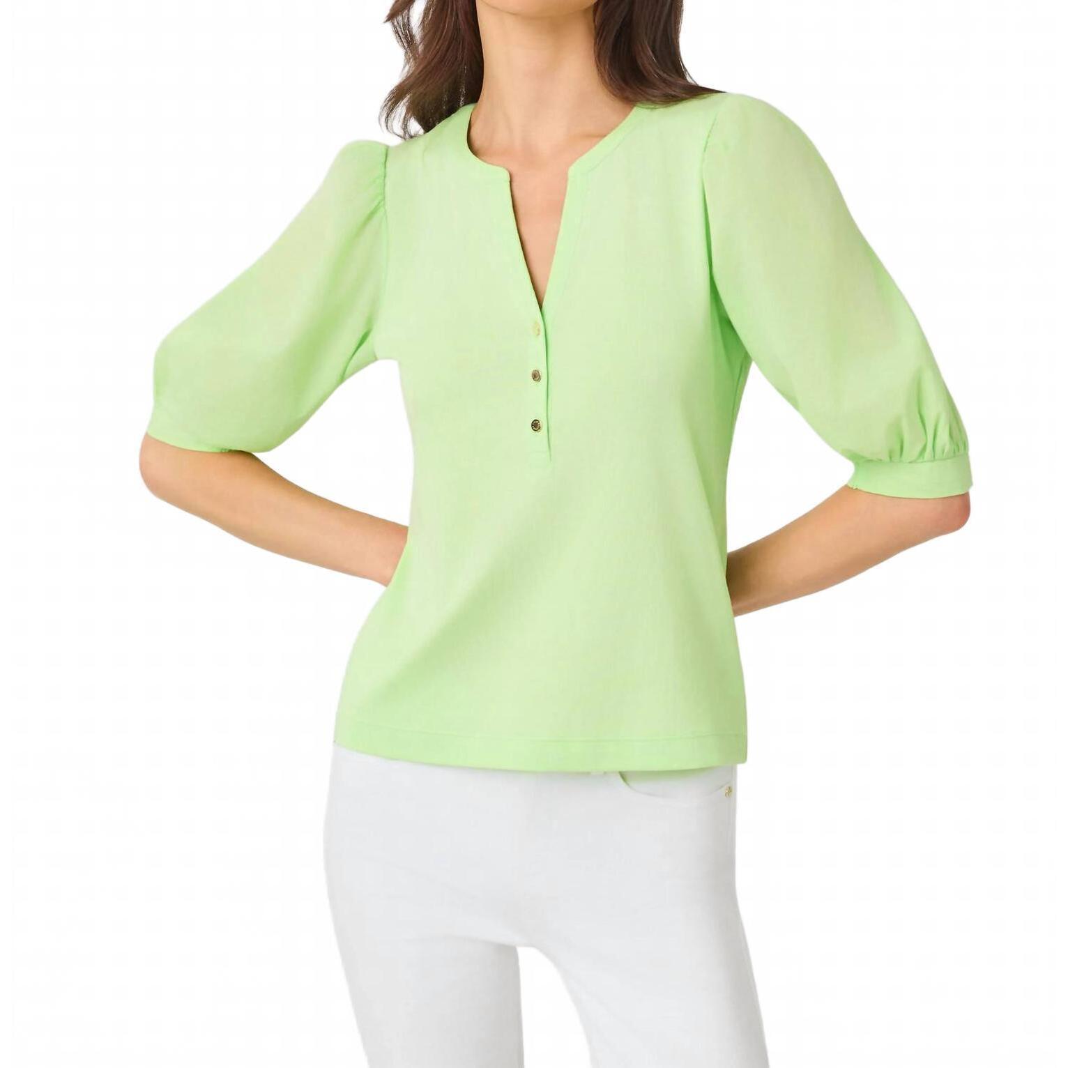 New Lilly Pulitzer Ronson Knit Top In Pistachio Macaron
